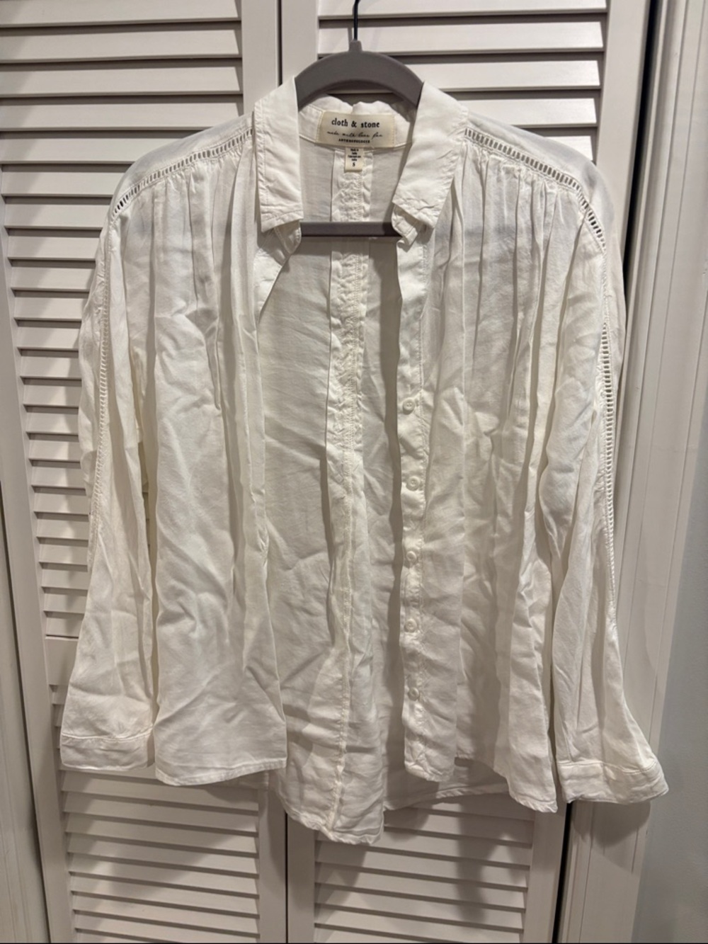 white Cloth & Stone button-down blouse